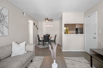 Living area with dining room